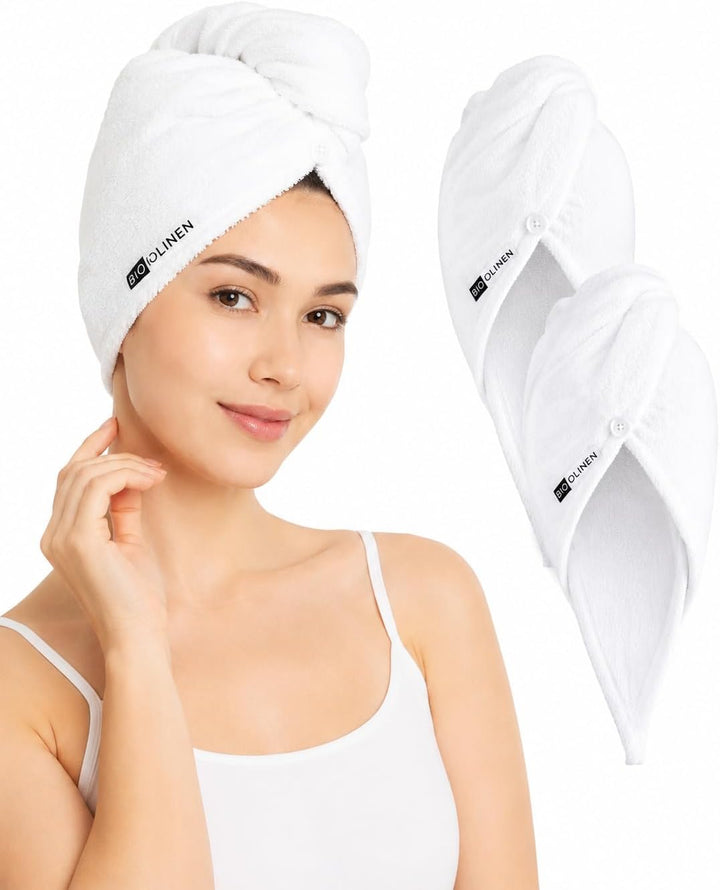 BIOLINEN Hair Towel Wrap 3 Pack