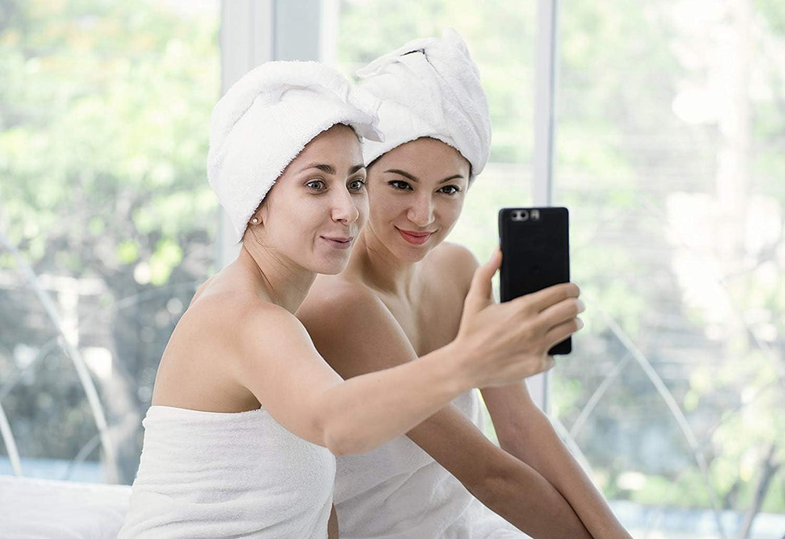 BIOLINEN White Bath Towels - Pack of 6 | Ultra Soft, Highly Absorbent | 100% Cotton Towels for Bathroom, Gym, Spa, and Hotel Use | 24x48 inches
