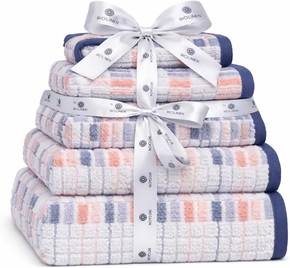 BIOLINEN Blue 6 Piece Towel Set