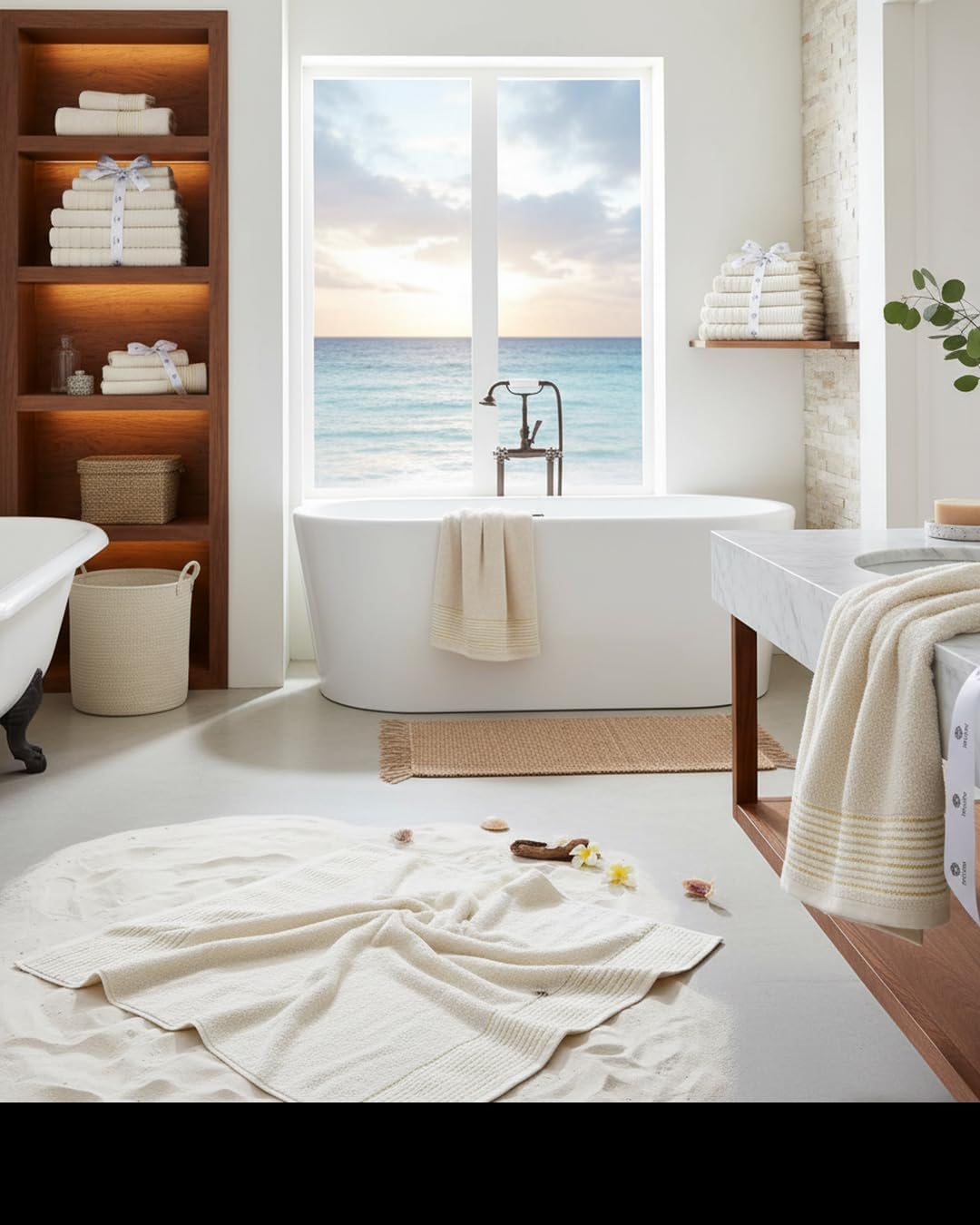 BIOLINEN Ivory 6 Piece Towel Set