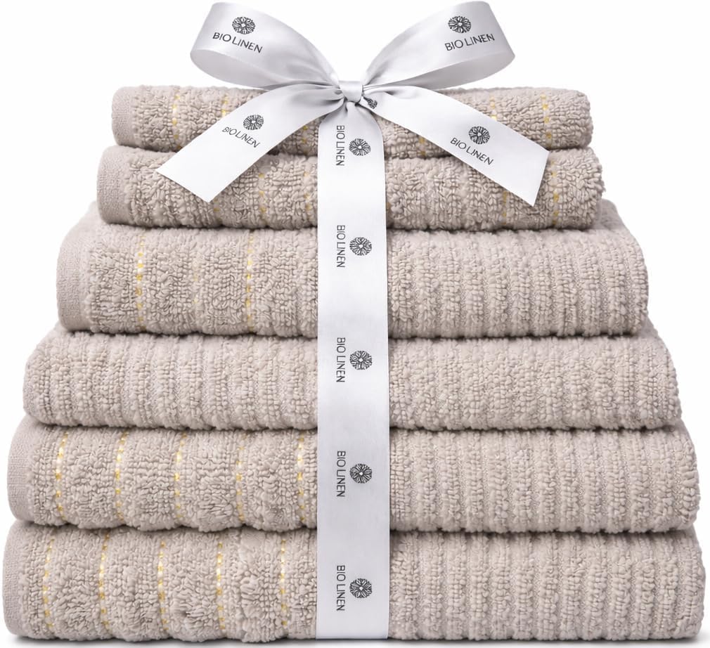 BIOLINEN Dove 6 Piece Towel Set