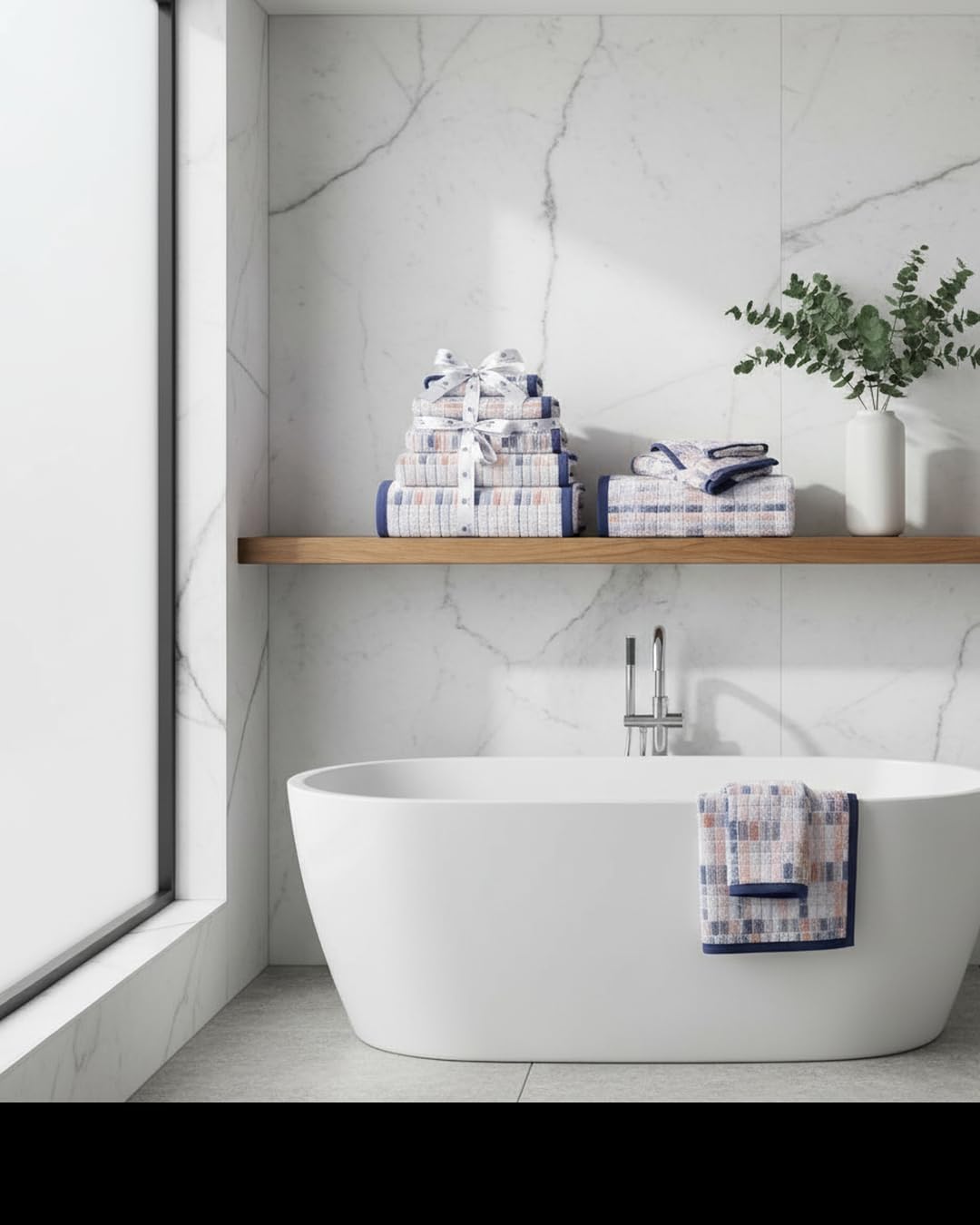 BIOLINEN Blue 6 Piece Towel Set