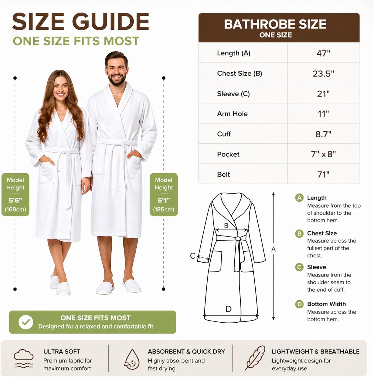 BIOLINEN White Bathrobe