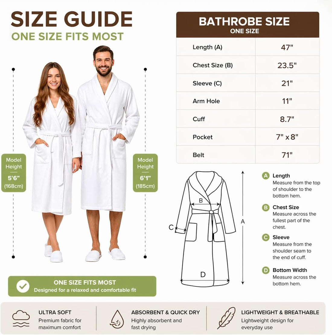 BIOLINEN White Bathrobe