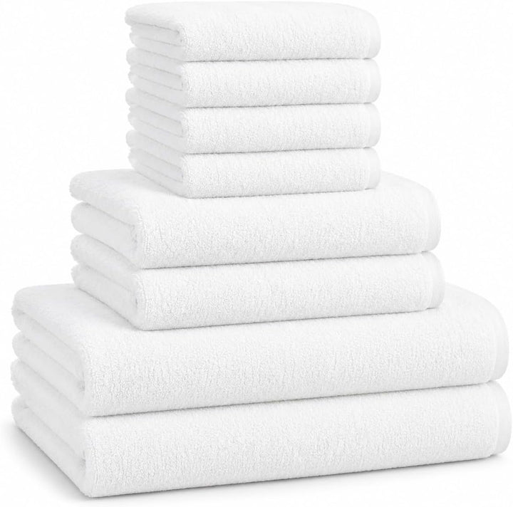 BIOLINEN White Towel Set 8 Piece