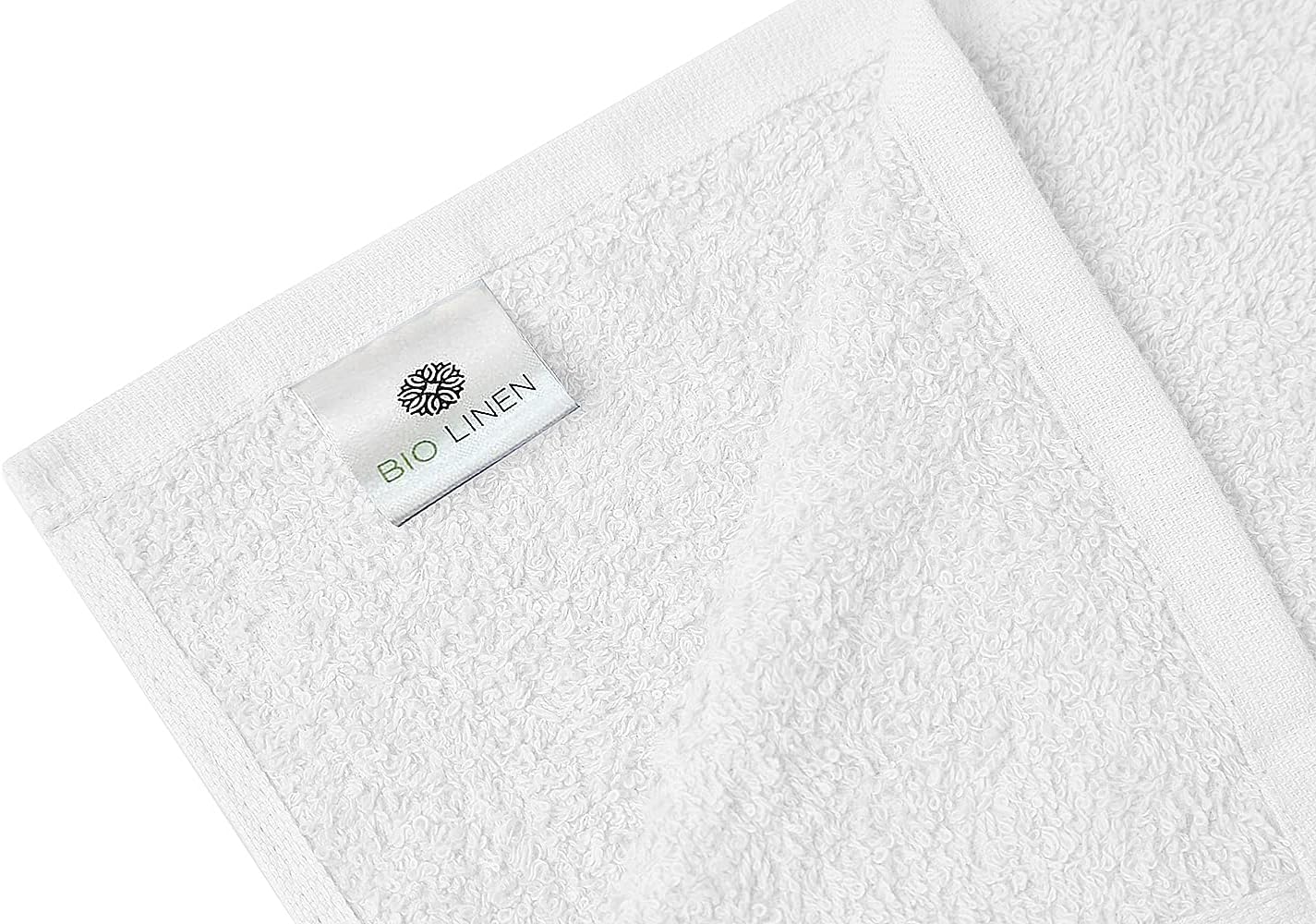 BIOLINEN White Bath Towels - Pack of 6 | Ultra Soft, Highly Absorbent | 100% Cotton Towels for Bathroom, Gym, Spa, and Hotel Use | 24x48 inches