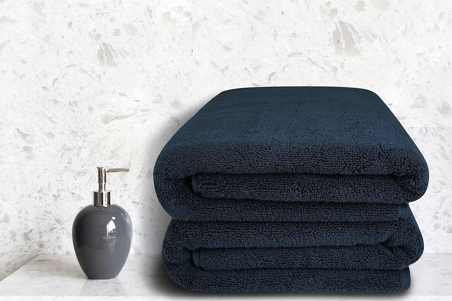 BIOLINEN Black Bath Towels 30x60