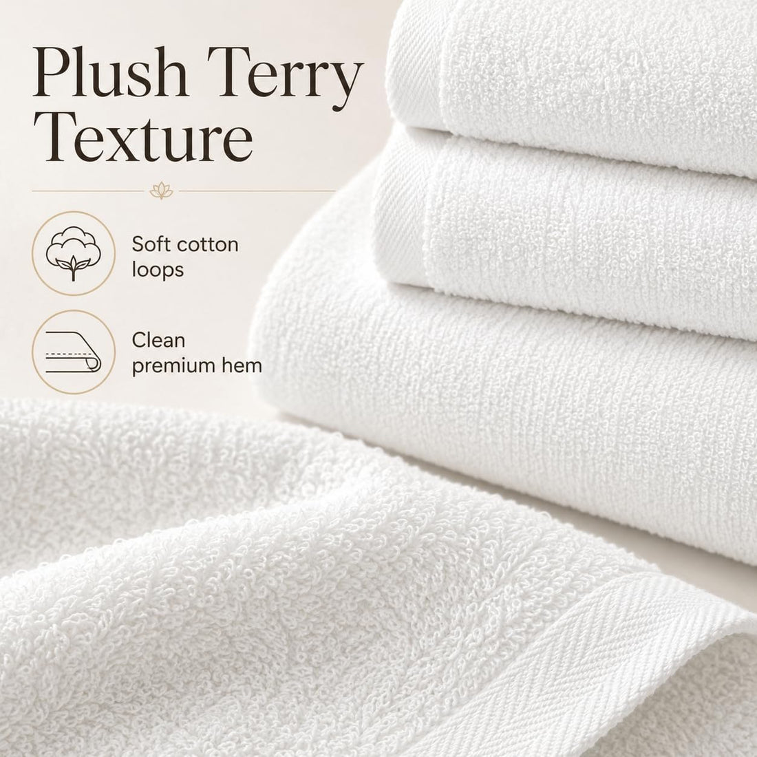 BIOLINEN White Towel Set 8 Piece