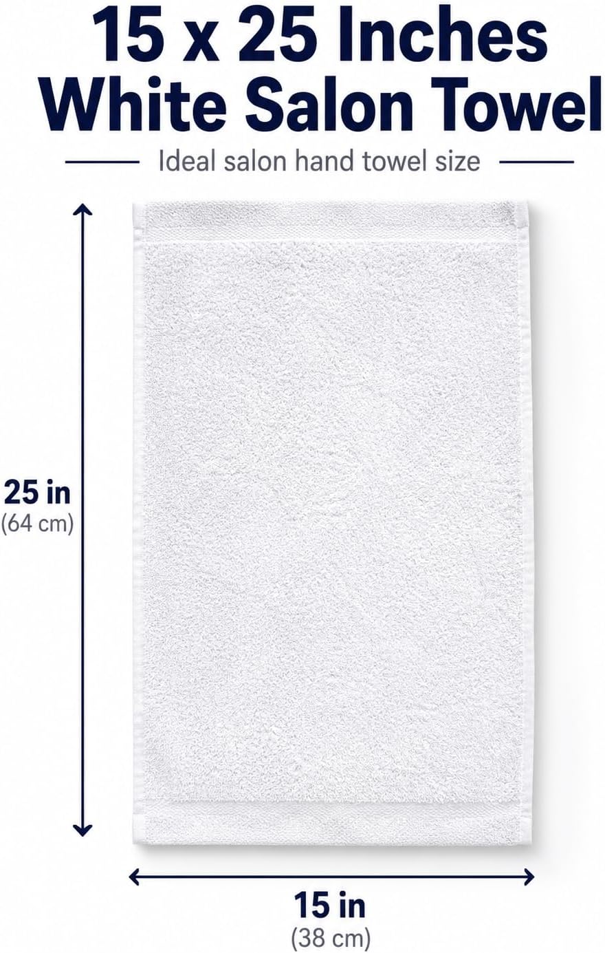 BIOLINEN White Salon Towels 24 Pack