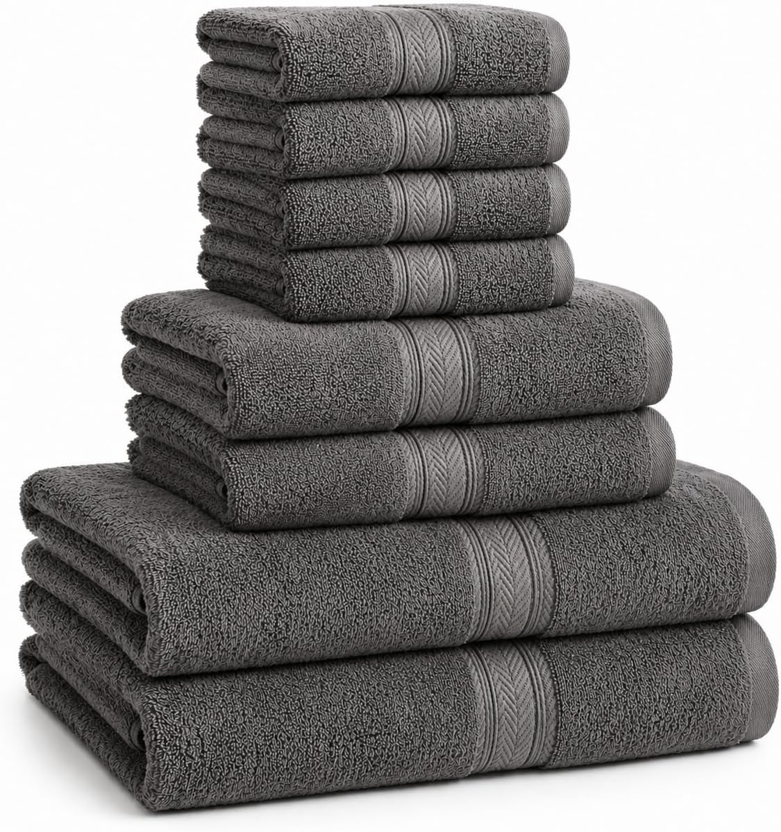 BIOLINEN Grey Towel Set 8 Piece