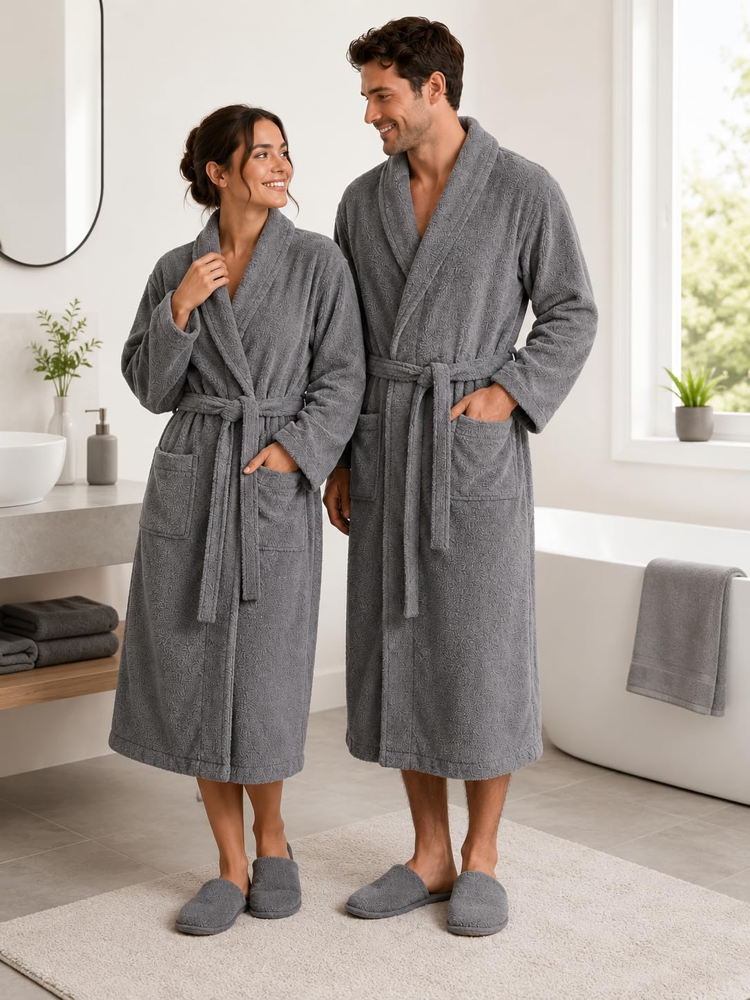 BIOLINEN Grey Bathrobe