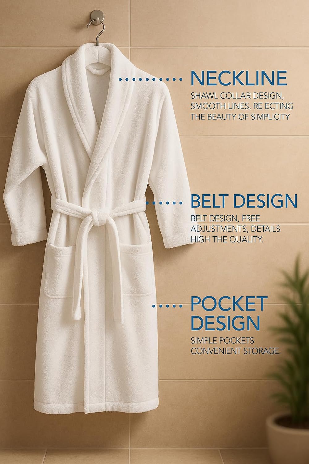 BIOLINEN White Bathrobe