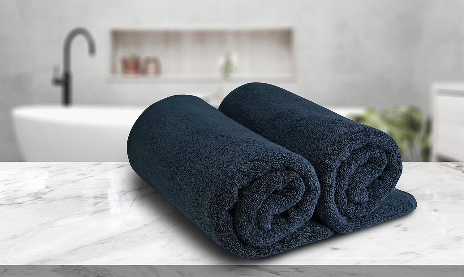 BIOLINEN Black Bath Towels 30x60