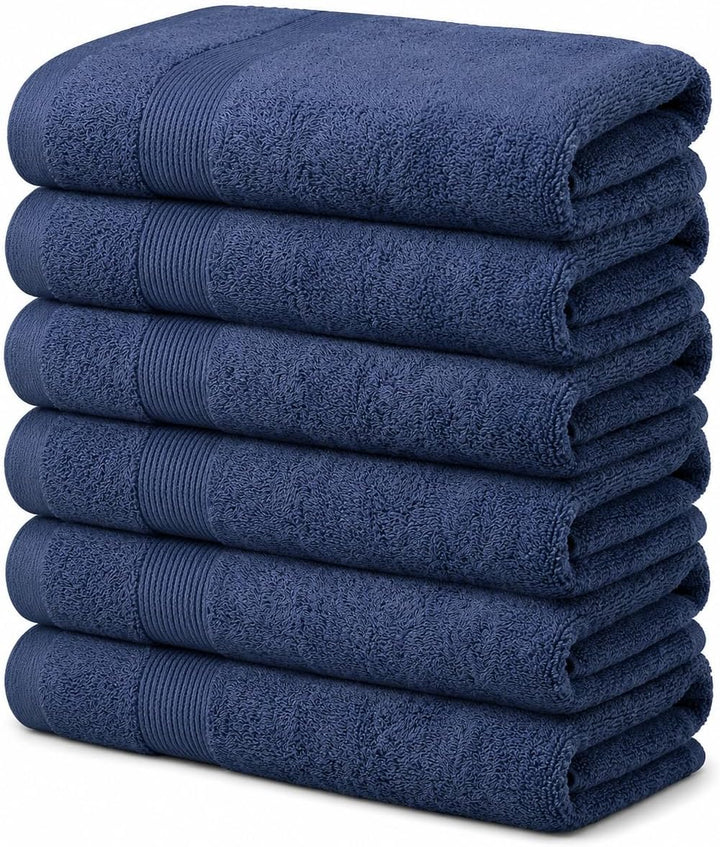 BIOLINEN Navy Bath Towels 24x48