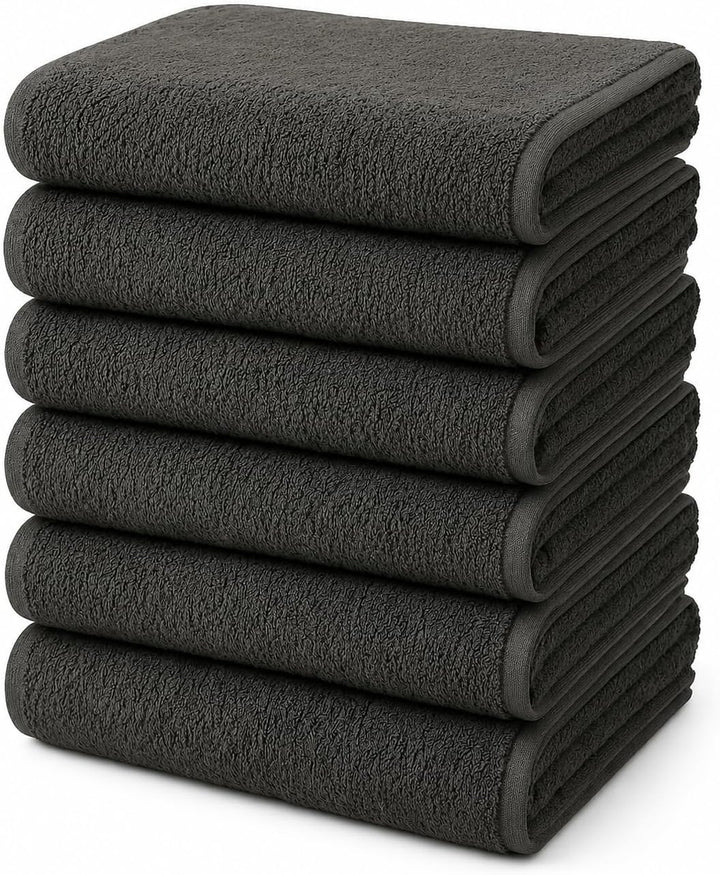 BIOLINEN Grey Bath Towels 24x48