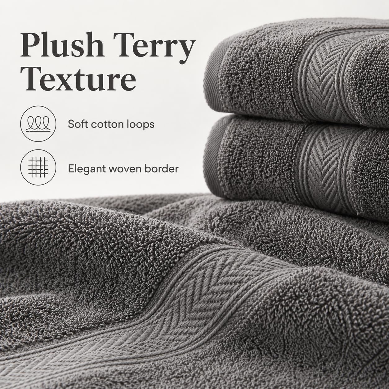 BIOLINEN Grey Towel Set 8 Piece
