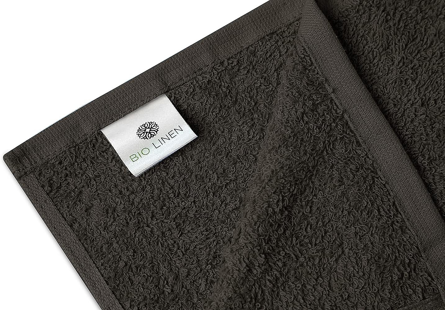 BIOLINEN Grey Bath Towels - Pack of 6 | Ultra Soft, Highly Absorbent | 100% Cotton Towels for Bathroom, Gym, Spa, and Hotel Use | 24x48 inches